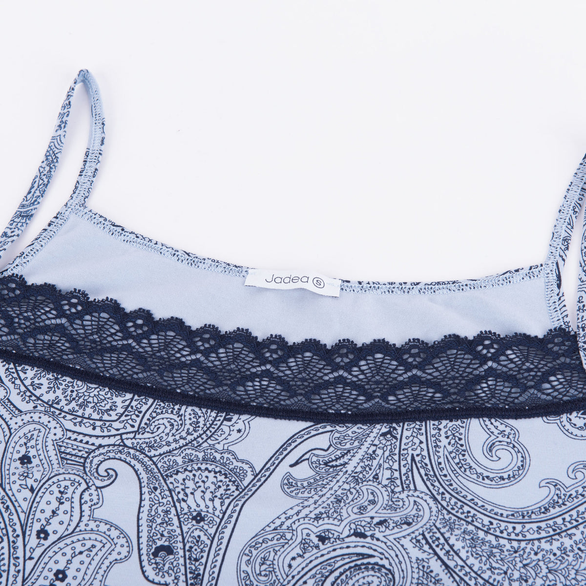 Coordinato Jadea 4223 canotta + slip in cotone e pizzo cielo