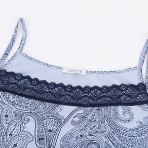 Coordinato Jadea 4223 canotta + slip in cotone e pizzo cielo