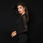 Maglia donna sottogiacca maniche tulle brillè jadea galà 4307