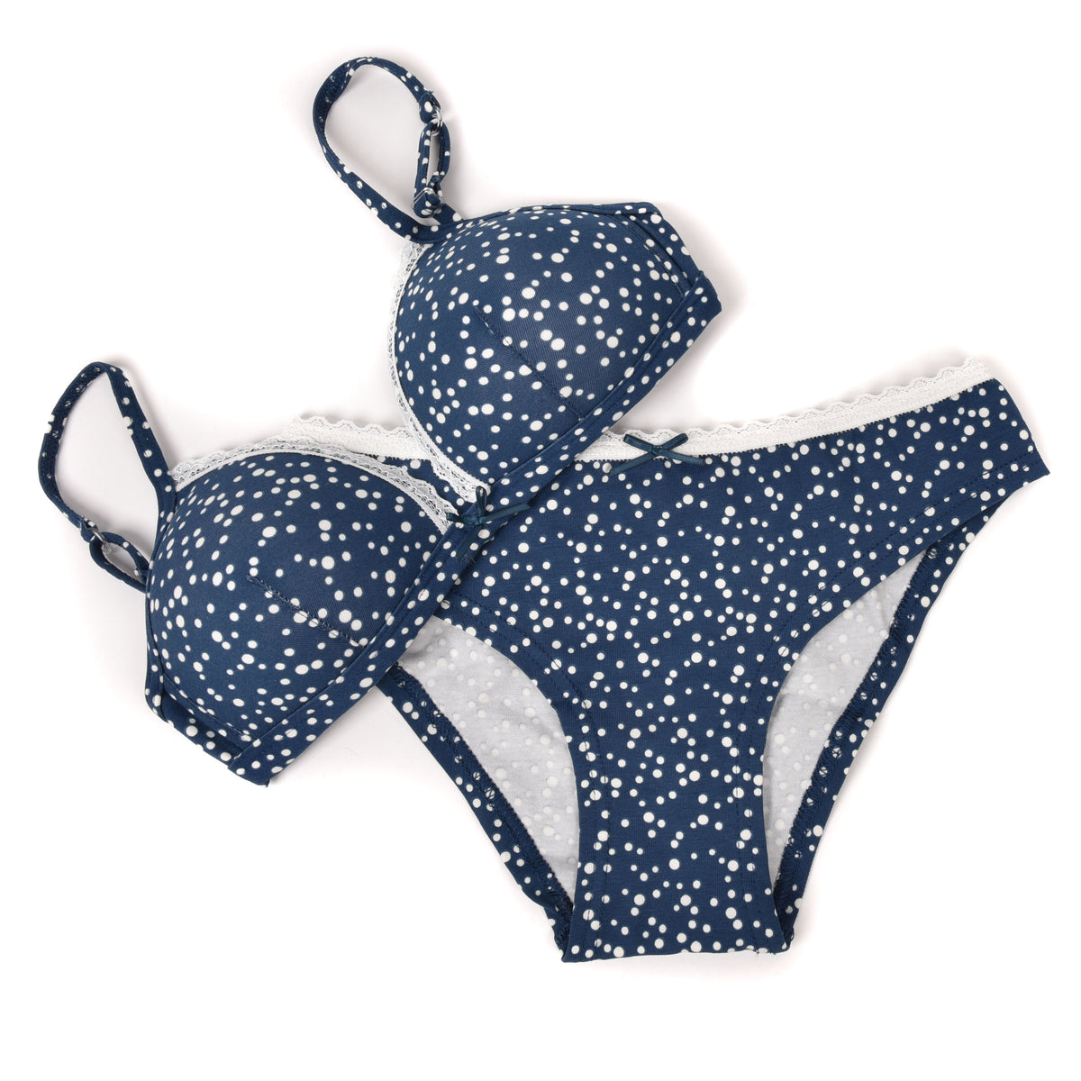 Coordinato Jadea 4334 triangolo + slip cotone ottanio