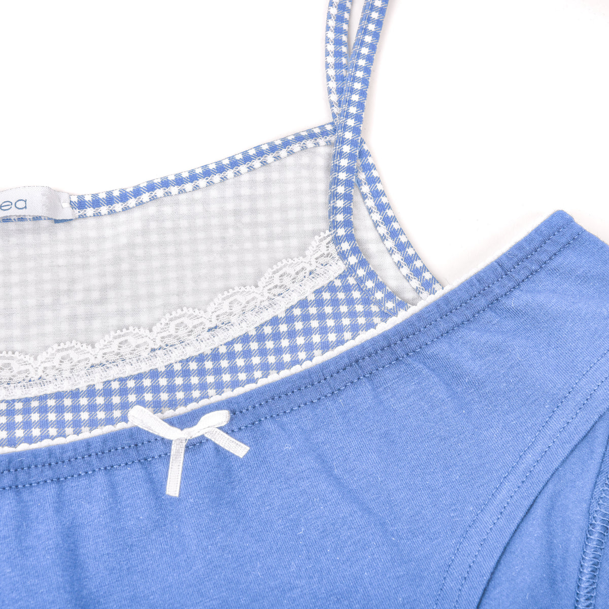 Coordinato Jadea 4338 top + slip cotone pizzo fiordaliso