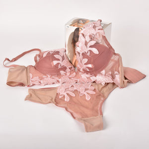 Bralette sottogiacca sexy + brasiliano Love and Bra 43398 rosa