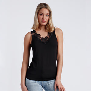 Canotta sottogiacca spalla larga donna merletto Admas 43485 cotone elasticizzato