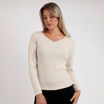 Maglia donna con scollo a V e merletto femminile Admas 43562