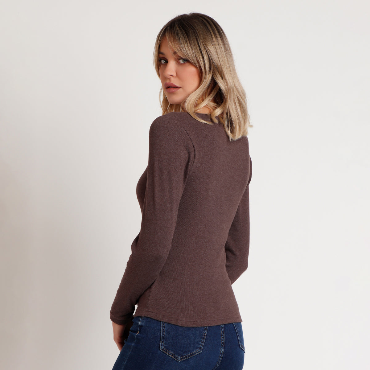 Maglia donna con scollo a V e merletto femminile Admas 43562