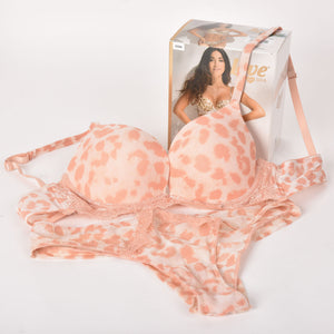 Coordinato push up + brasiliana Love and bra 43594 leopardato phard
