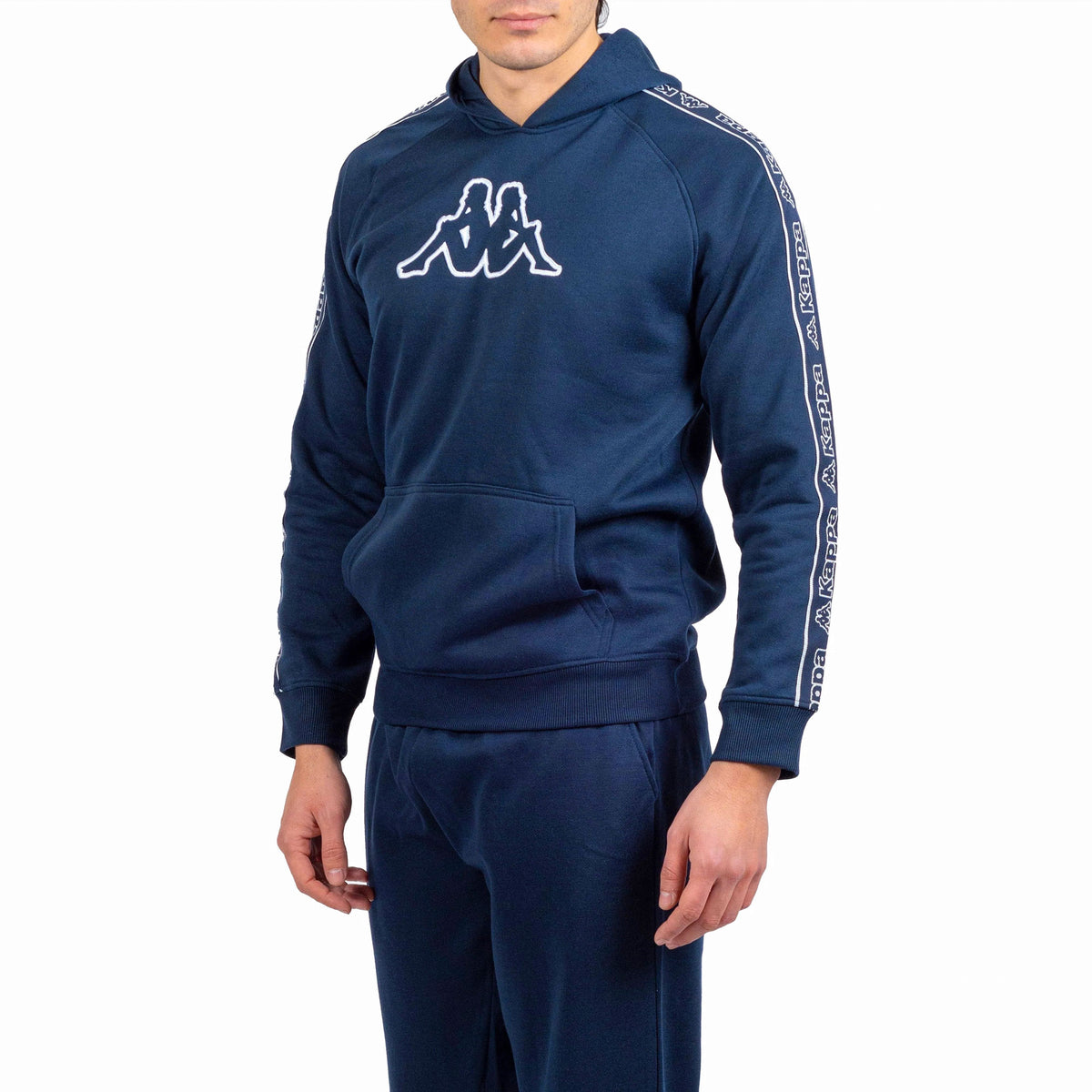Pigiama tuta cotone felpato con cappuccio Kappa 21289 blu