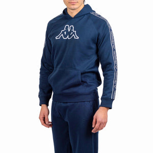 Pigiama tuta cotone felpato con cappuccio Kappa 21289 blu