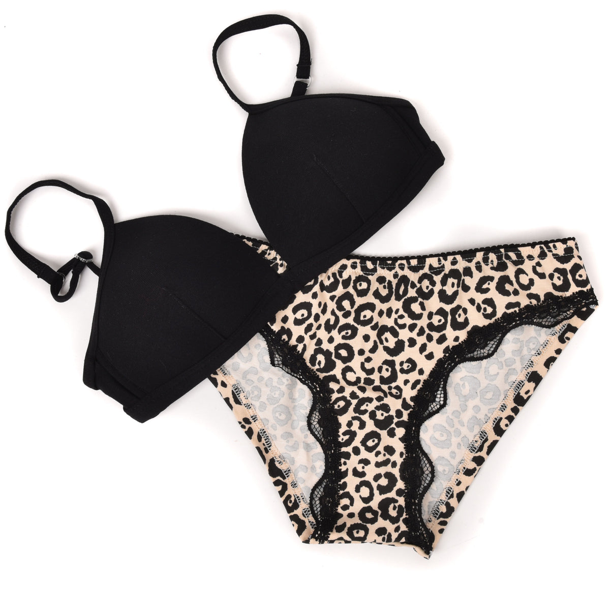 Coordinato Jadea 4332 triangolo + slip cotone maculato