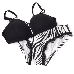 Coordinato Jadea 4332 triangolo + slip cotone zebrato