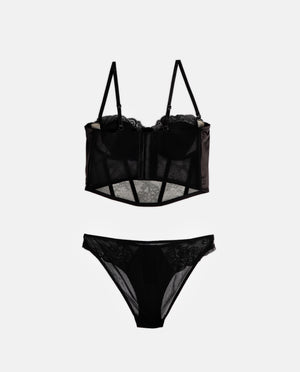 Corsetto ferretto pizzo raso + slip confezione regalo Admas 44583