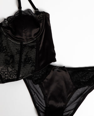 Corsetto ferretto pizzo raso + slip confezione regalo Admas 44583