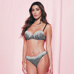 Coordinato Jadea 4496 balconcino + brasiliano cotone pizzo nero