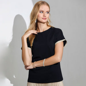 Maglia donna T-Shirt Jadea 4517 in cotone con brillantini