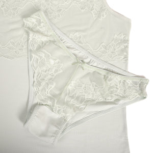 Top + slip Jadea coordinato cotone e pizzo 4611