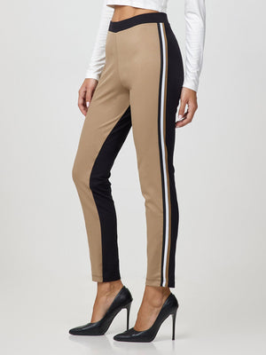 Leggings bicolore con fascia laterale Jadea 4660