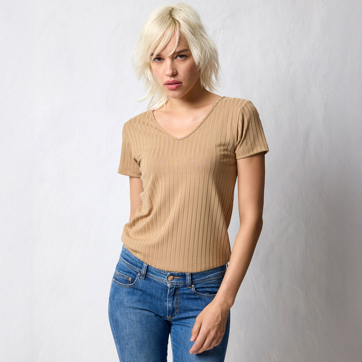 Maglia donna viscosa a costine Jadea 4761