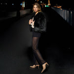 Pantalone donna in tulle semitrasparente e glitter Jadea 4826