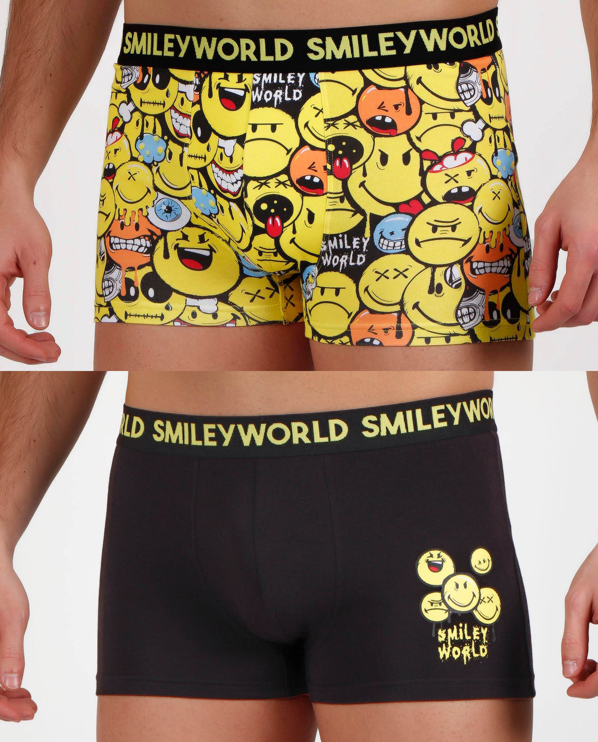 Boxer fantasia in cotone emoji Smiley World 48369 - 2 pezzi