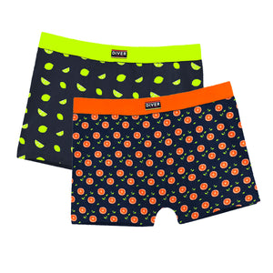 Boxer agrumi fluo in cotone Admas 48381 2 pezzi
