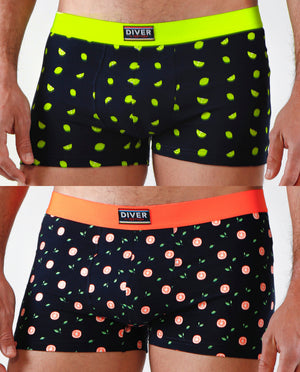 Boxer agrumi fluo in cotone Admas 48381 2 pezzi
