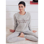 Pigiama donna stile jogger Jadea 5140 grigio