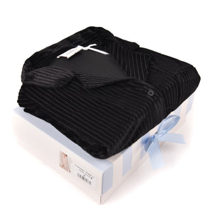Pigiama donna Admas 56153 gessato velluto nero