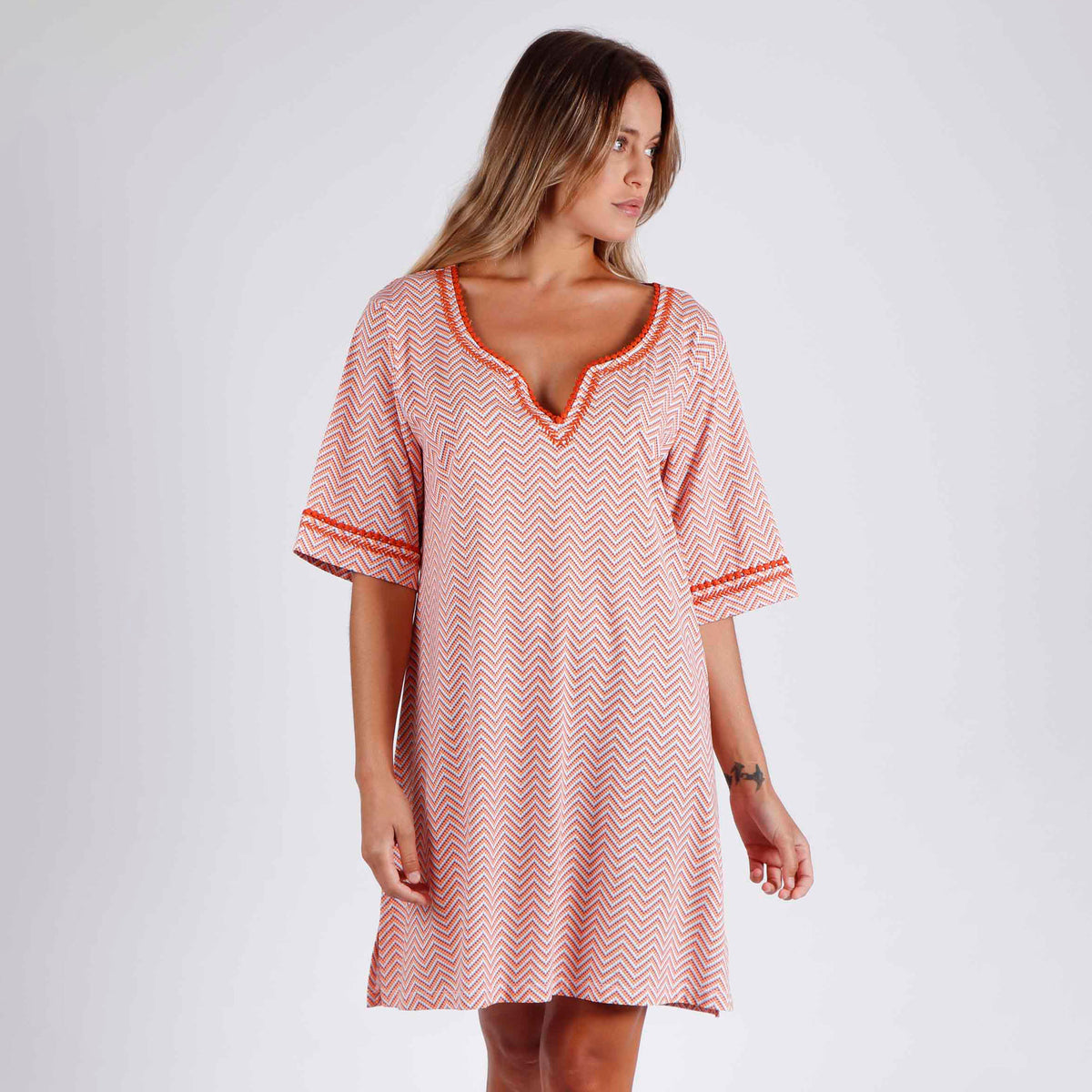 Camicia da notte vestitino donna estivo Admas 51563 arancione
