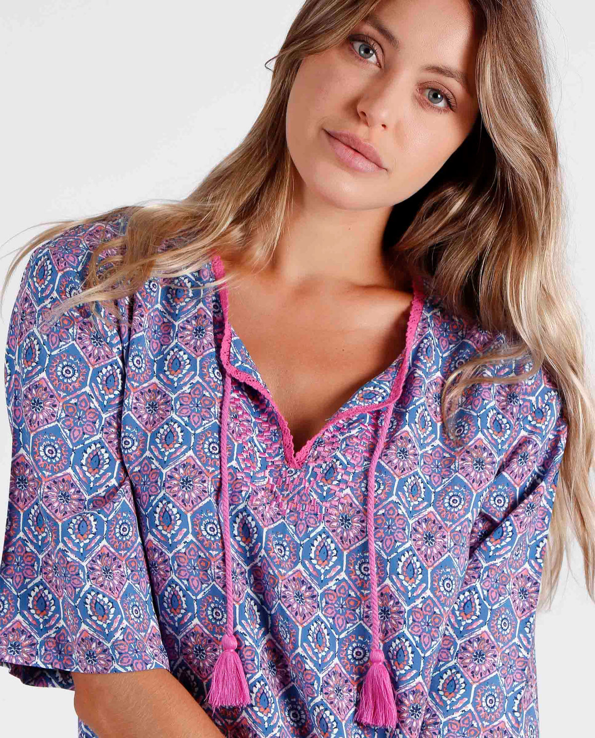 Camicia da notte vestitino donna estivo Admas 51565 azzurro