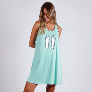Camicia da notte vestitino donna estivo Admas 51584 acqua marina