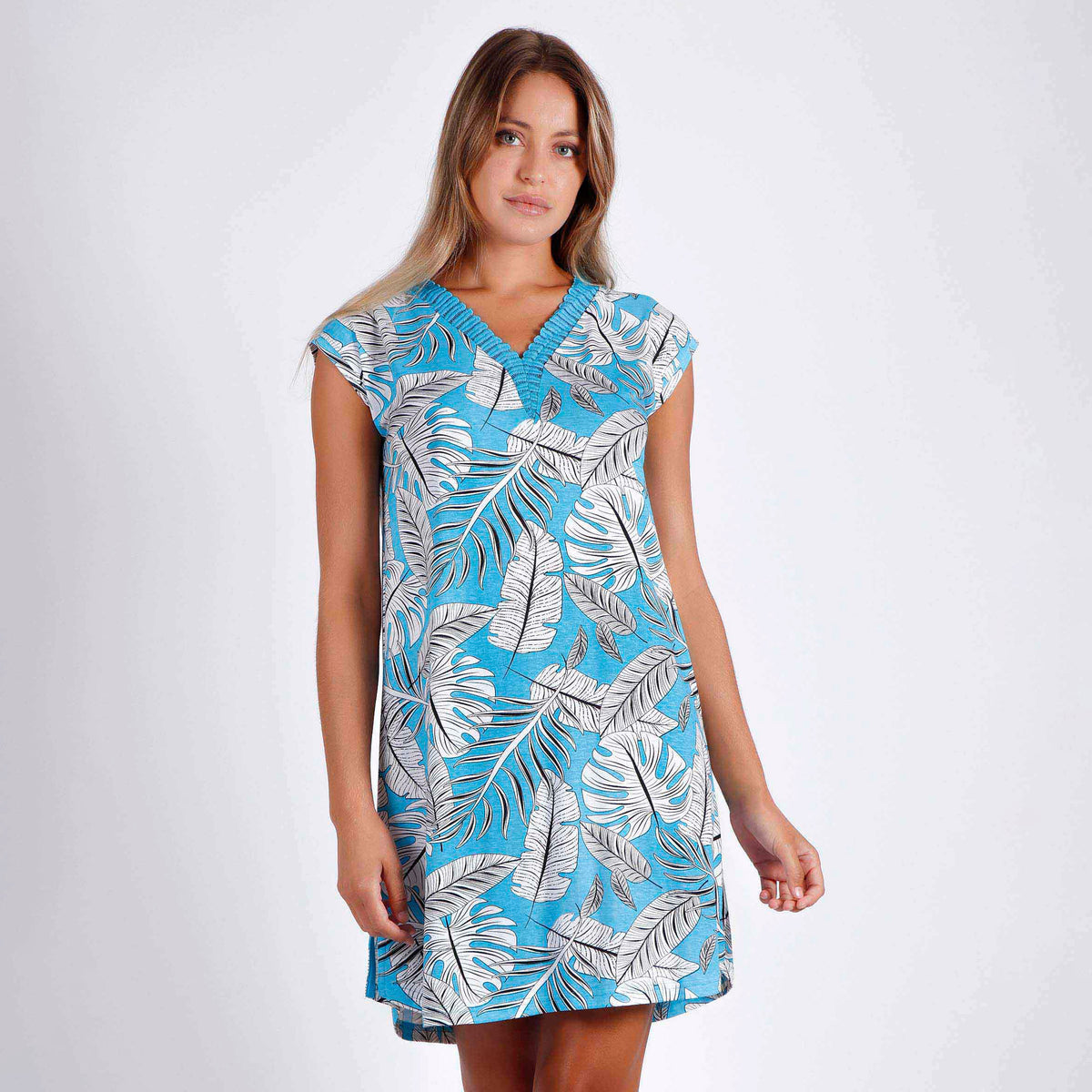 Abitino donna estivo Admas 51587 azul cotone