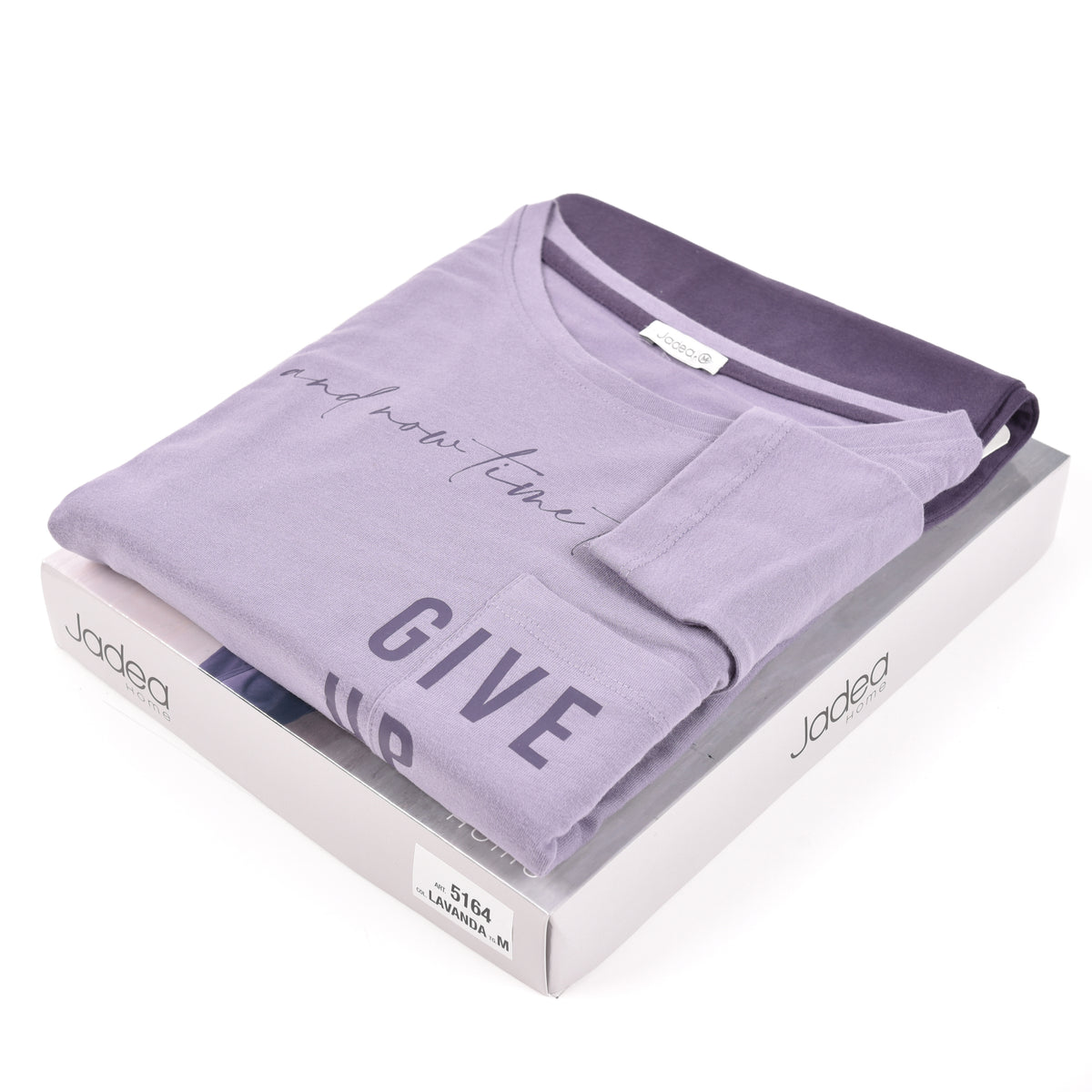 Pigiama donna caldo cotone Jadea lavanda 5164
