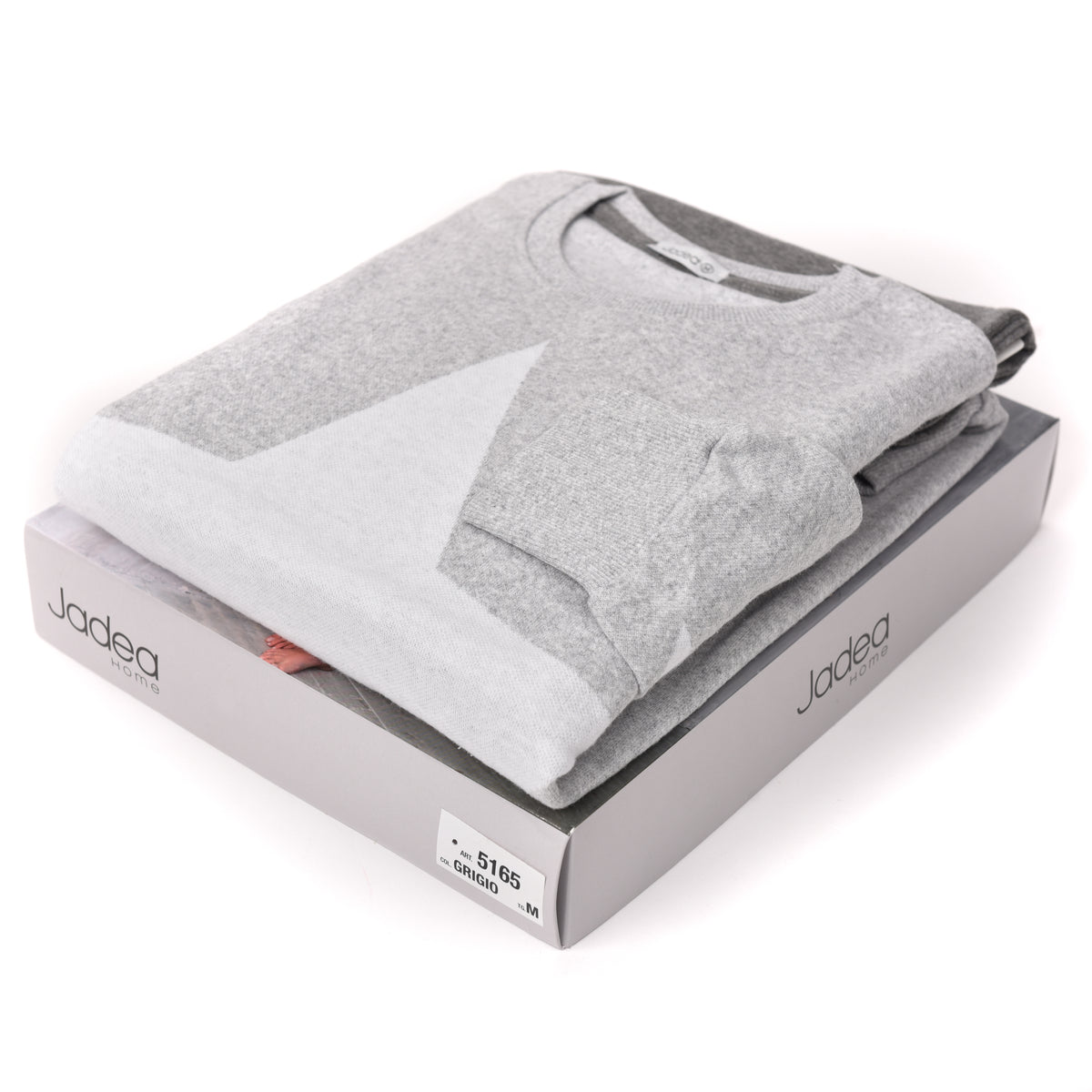Pigiama donna invernale stella grigio Jadea 5165 caldo cotone