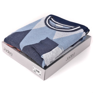 Pigiama donna invernale rombi Jadea 5166 blu