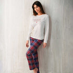 Pigiama natalizio Christmas collection Jadea caldo cotone scozzese 5171