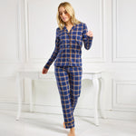 Pigiama donna a quadri in caldo cotone Jadea 5191