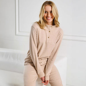 Pigiama donna interlock cotone garzato e scollo serafino Jadea 5212