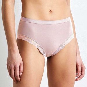 Slip midi donna cotone elasticizzato e pizzo Jadea 3 pezzi
