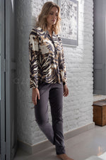 Pigiama donna invernale Admas 54152 fantasia animalier