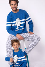 Pigiama uomo Disney 54226 azzurro stampa caldo cotone