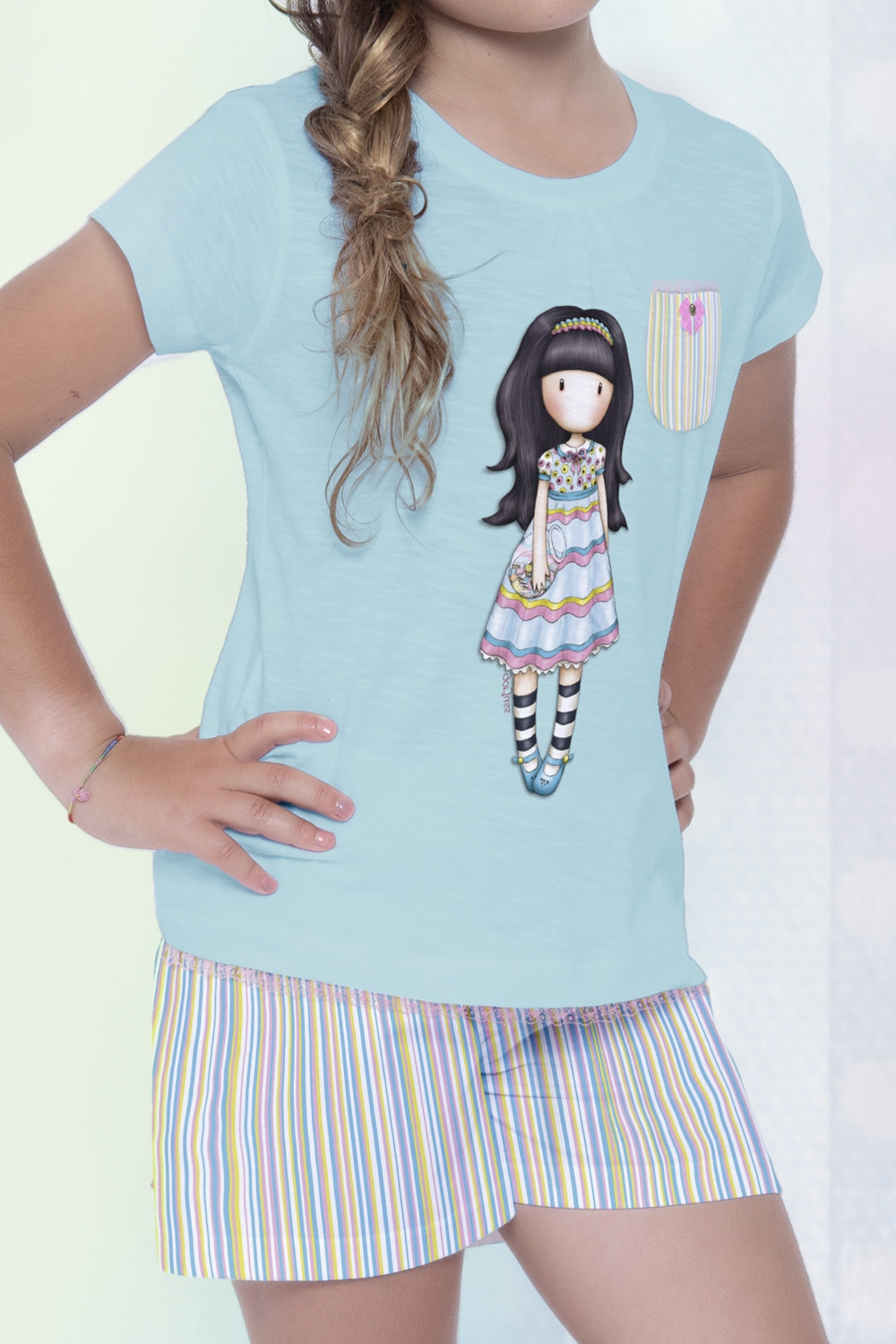 Pigiama bimba 54452 Santoro estivo corto