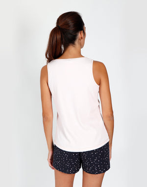 Pigiama donna corto Admas 55138 stelline rosa