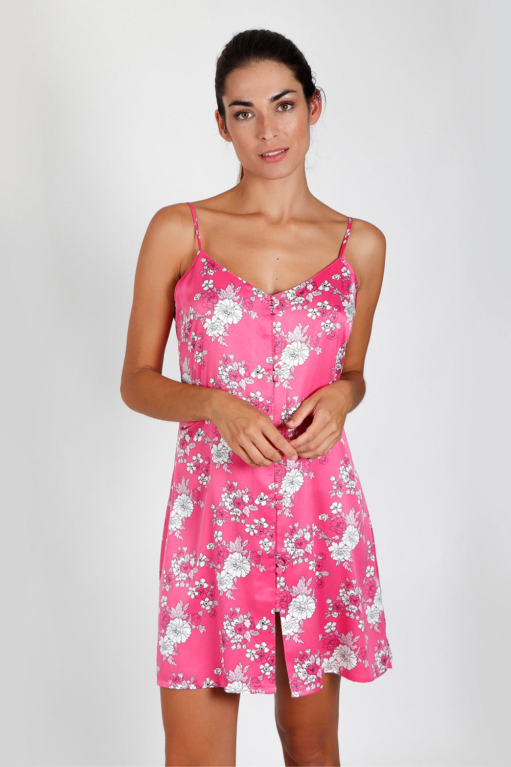 Pigiama donna corto Admas 55147 fucsia stampato