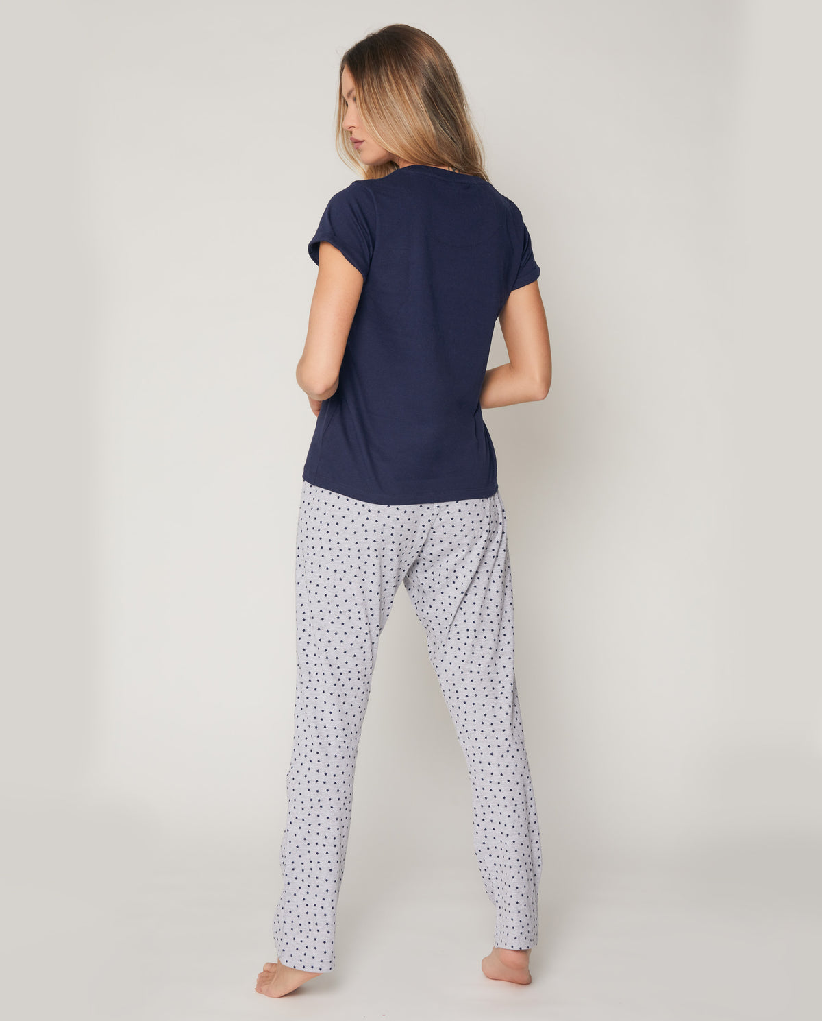 Pigiama donna lungo Admas 55194 blu