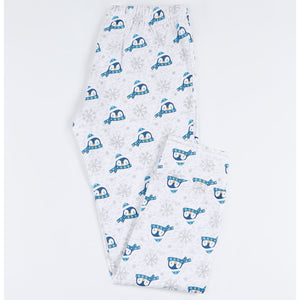 Pigiama Admas 55209 bambina caldo cotone interlock pinguino