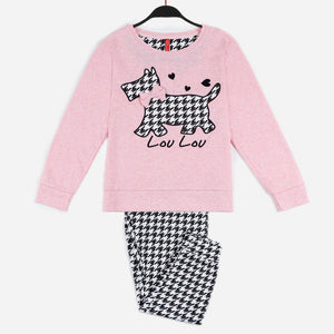 Pigiama Admas 55212 bambina rosa caldo cotone interlock