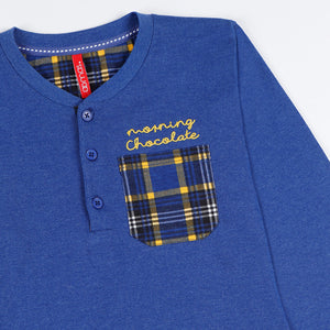 Pigiama bimbo Admas 55343 blu lungo caldo cotone