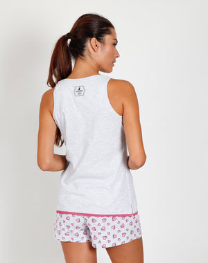 Pigiama donna corto Santoro Gorjuss 55500 cuoricini