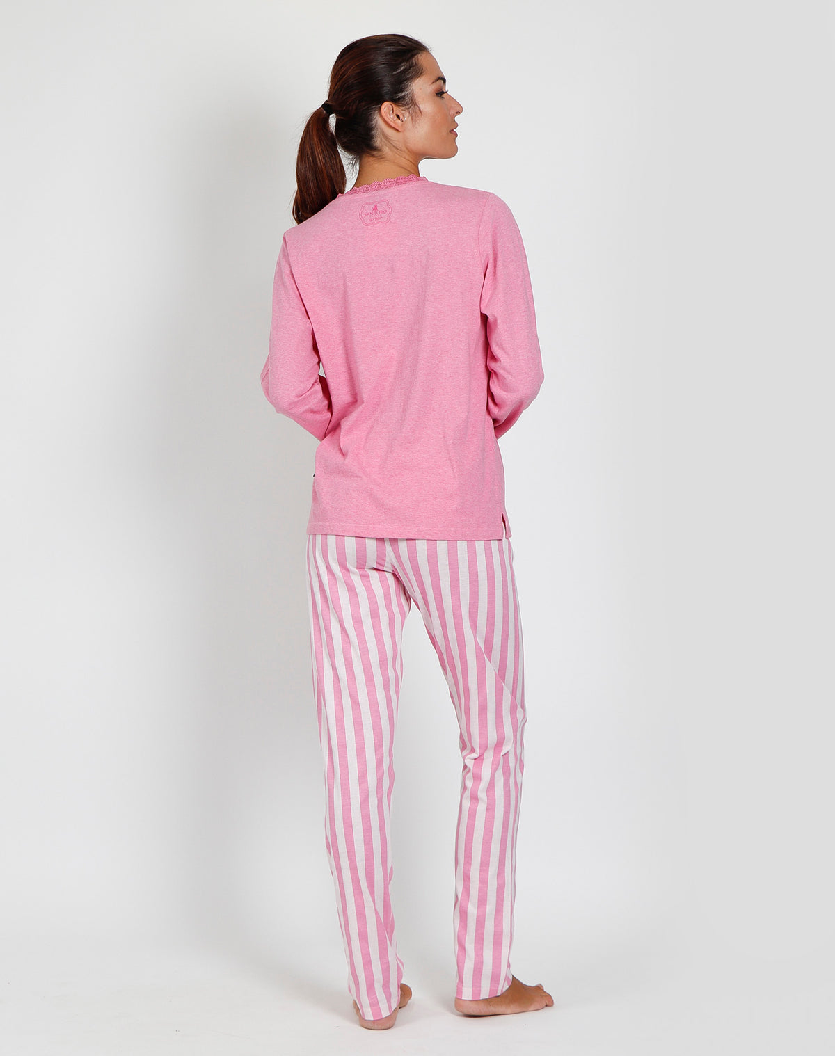 Pigiama donna lungo Santoro Gorjuss 55505 rosa