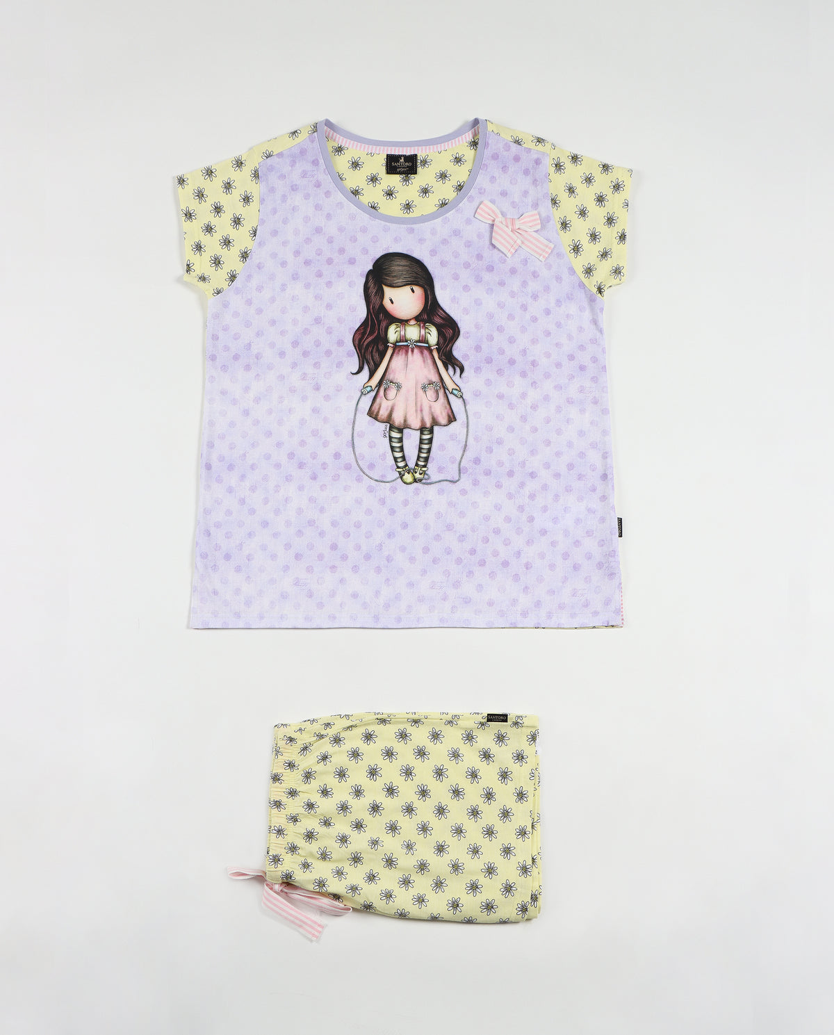 Pigiama donna corto Santoro Gorjuss 55514 malva